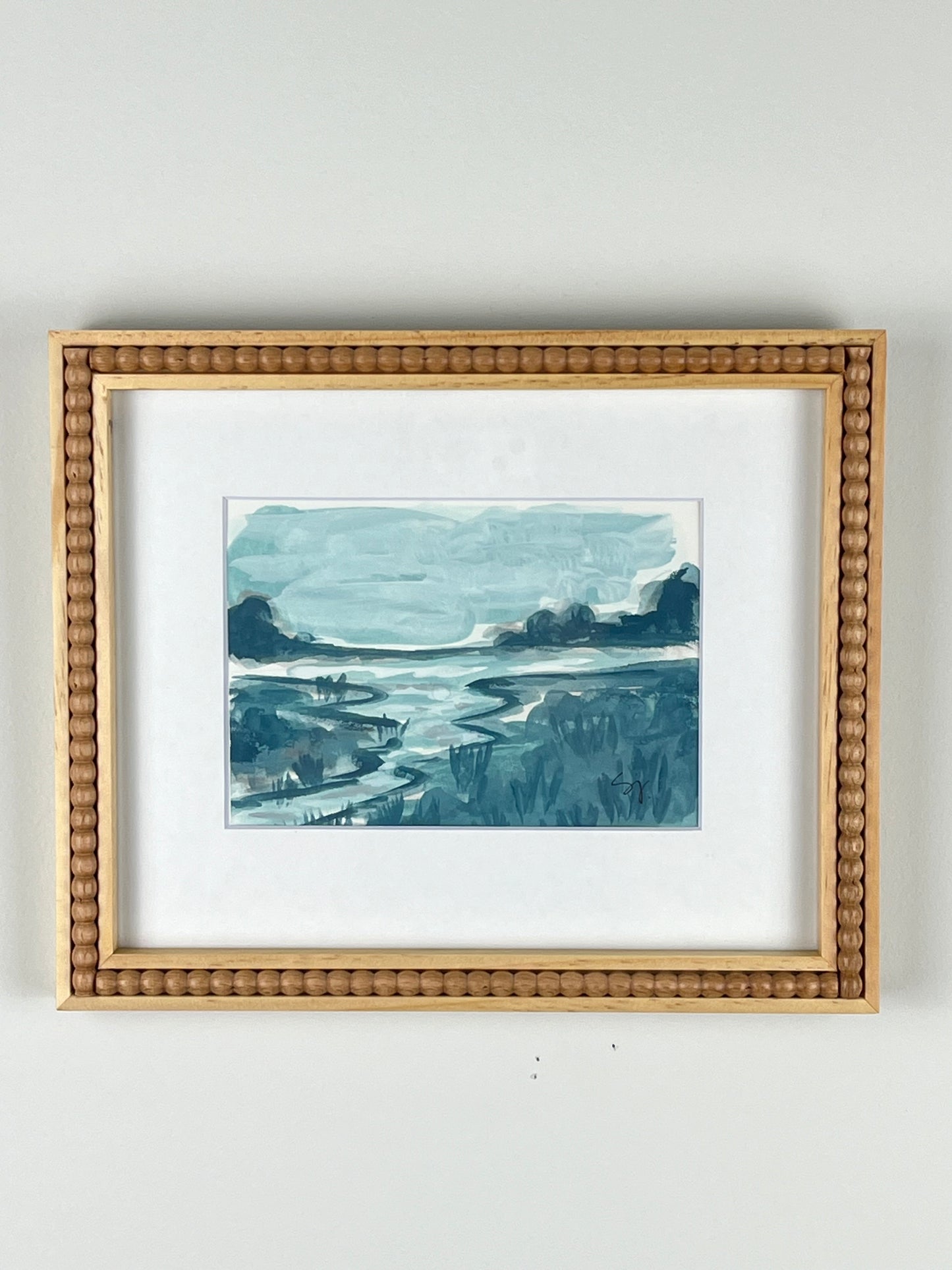 Deep Blue Marsh Framed, Study #2